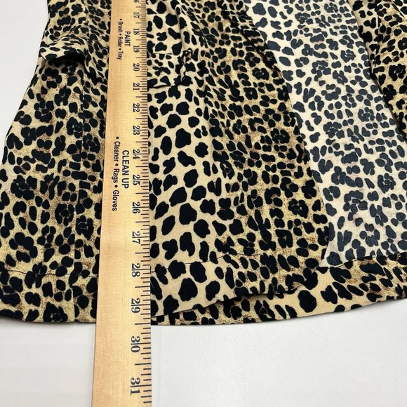 MNG Casual Leopard Print Open Front Jacket Womens S Oversized Lagenlook Mobwife - Picture 9 of 10